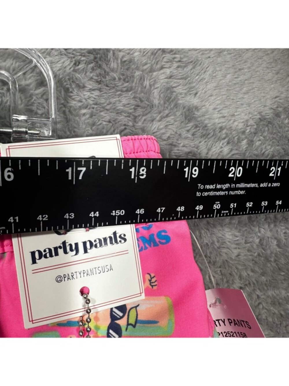Party Pants Swim Trunks Mens XL Pink Dinking Problems Pickleball Novelty Shorts - Picture 2 of 7